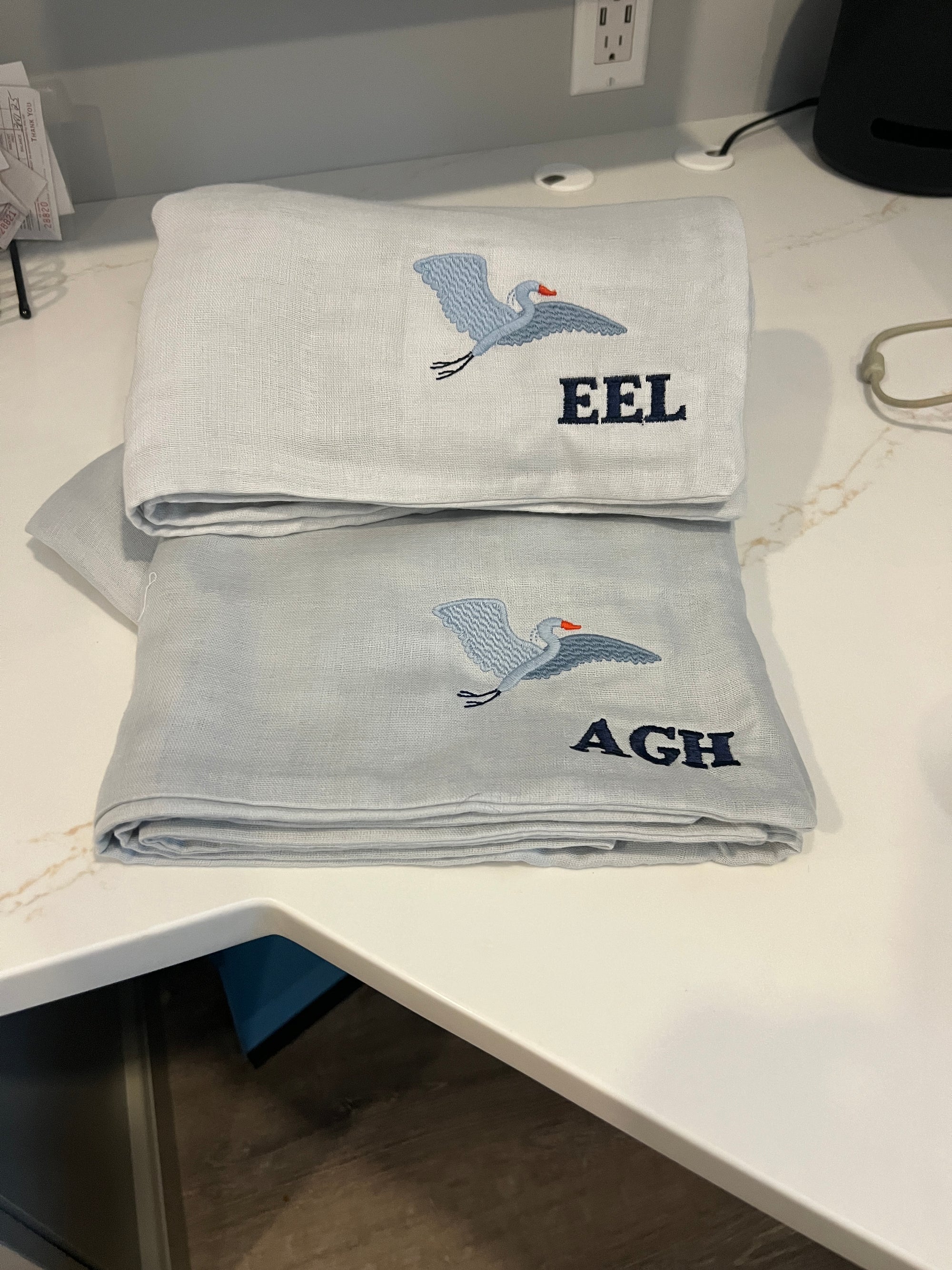 Mist All-Season Organic Muslin Mini Blanket 8 Layer Muslin Baby Blanket Gray Heron