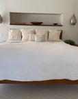 Snow All-Season Organic Muslin King Blanket Adult Organic Cotton Muslin Blanket Gray Heron