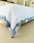 Sand Dollar and Slate All-Season Organic Muslin King Blanket Adult Organic Muslin Blanket Gray Heron
