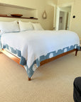 Sand Dollar and Slate All-Season Organic Muslin King Blanket Adult Organic Muslin Blanket Gray Heron