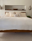 Dye-Free Natural Summer-Weight Organic Muslin King Blanket Adult Organic Cotton Muslin Blanket Gray Heron