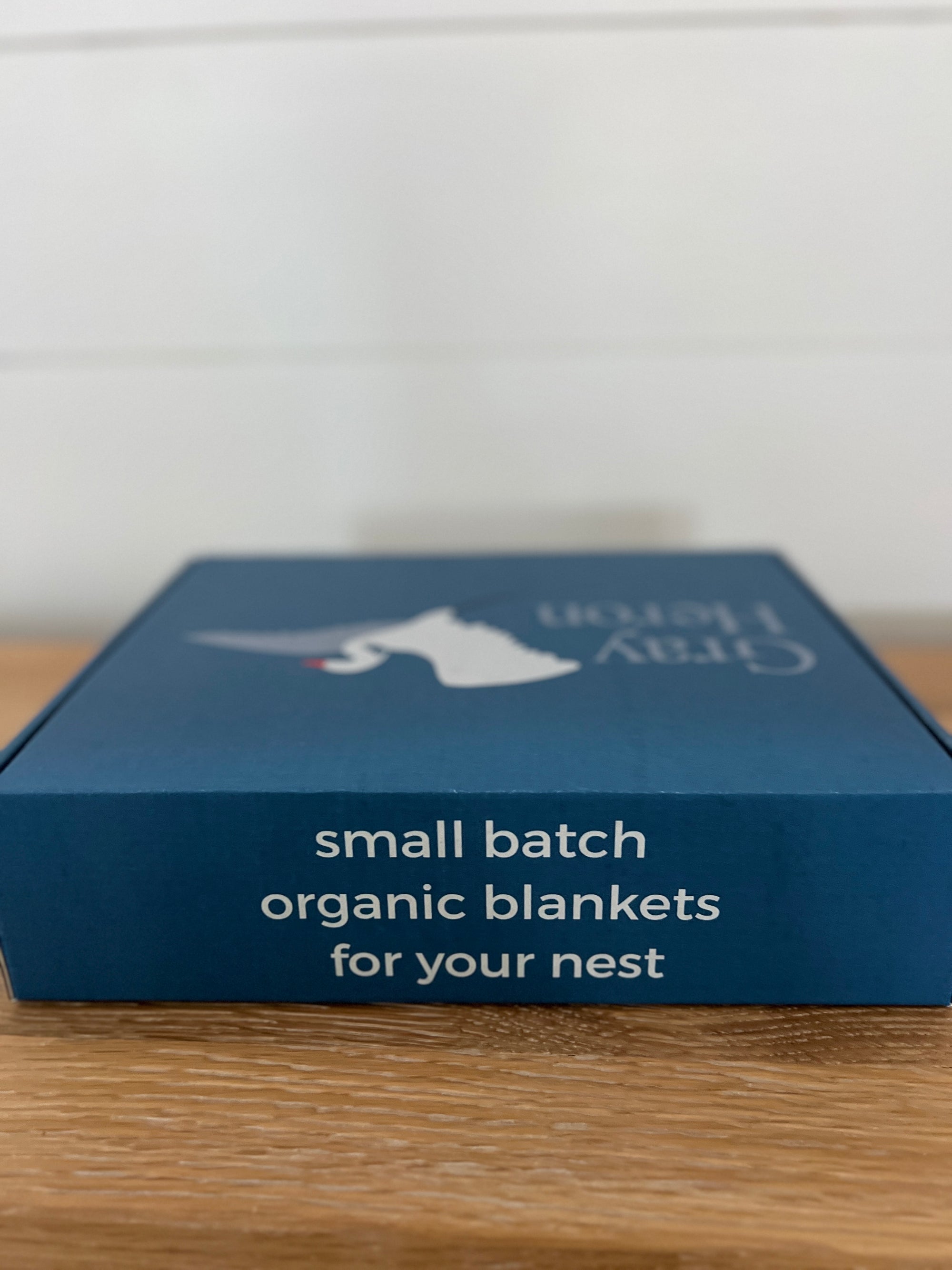 Lake Summer-Weight Organic Muslin Mini Blanket Organic Baby Blanket Gray Heron