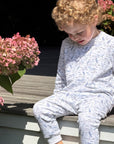Organic Pima Toddler Pajamas – Happy Heron Print Gray Heron White 18-24 months