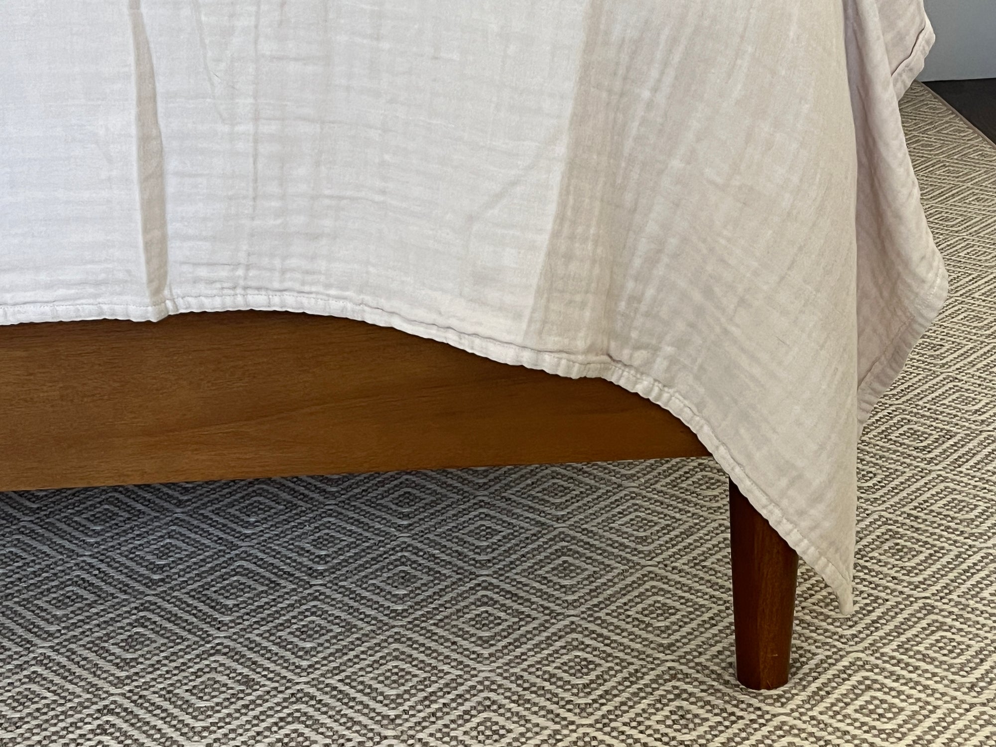 Oat Summer-Weight Organic Muslin King Blanket Adult Organic Cotton Muslin Blanket Gray Heron