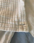 Organic Muslin All-Season Oversized Throw/Twin Blanket – Snow White 8 Layer Cotton Muslin Oversized Throw Gray Heron