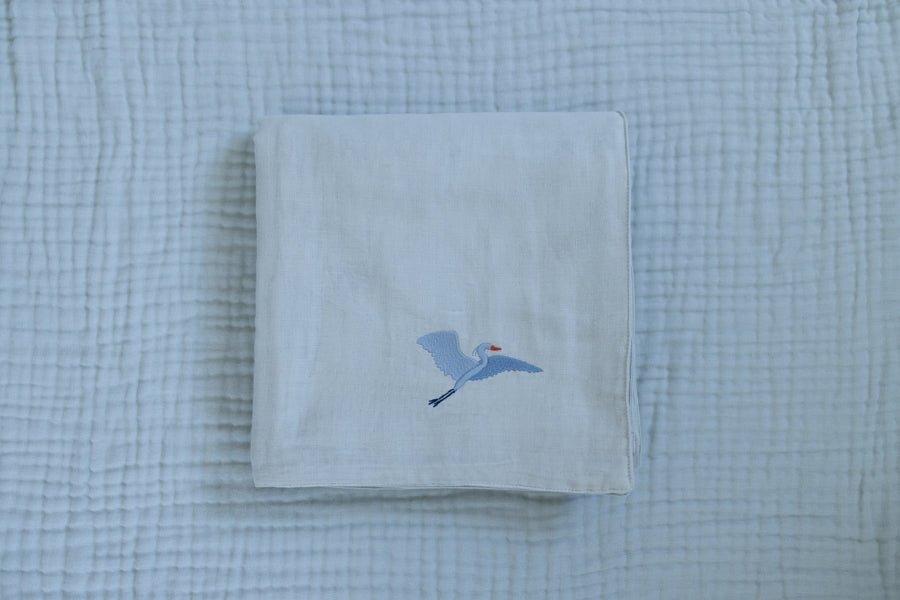 Organic Muslin All-Season Mini Blanket - Mist 8 Layer Muslin Baby Blanket Gray Heron