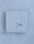 Organic Muslin All-Season Mini Blanket - Mist 8 Layer Muslin Baby Blanket Gray Heron