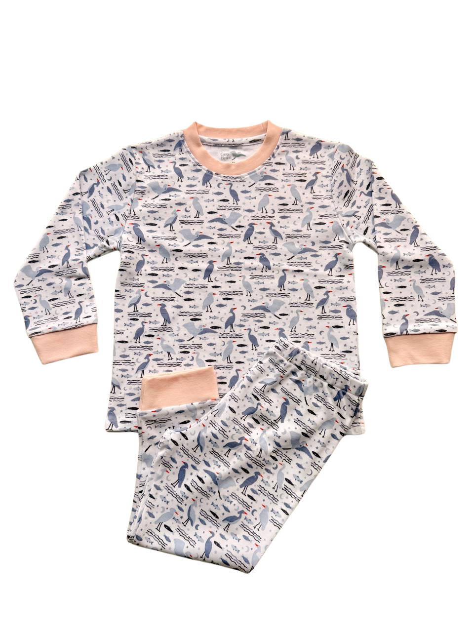 Organic Pima Toddler Pajama Set - Gray Heron 