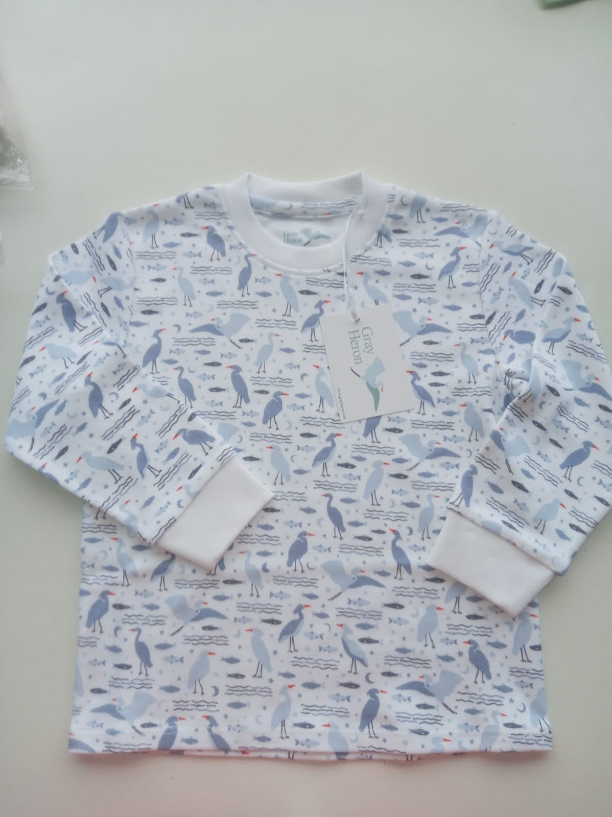 Organic Pima Toddler Pajama Set - Gray Heron 