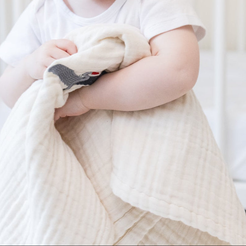 Pajamas & Blanket & Heron Gift Set Gray Heron