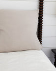 Oat Euro Pillow Cover with Brass Zipper - Gray Heron