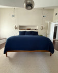 Organic Muslin Summer-Weight King Blanket – Navy Adult Organic Cotton Muslin Blanket Gray Heron
