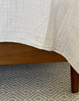 Organic Muslin Summer-Weight King Blanket – Oat Adult Organic Cotton Muslin Blanket Gray Heron