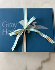 Organic Muslin Summer-Weight Stork Blanket with Personalization Option – Natural, No-Dye Organic Baby Blanket Gray Heron