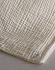 Sand Dollar Navy & Snow All - Season Organic Muslin Throw Blanket - Gray Heron