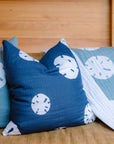 Sand Dollar Slate and Snow All-Season Organic Oversized Muslin Throw Blanket Organic Cotton Muslin Blanket Gray Heron