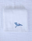 Snow Summer - Weight Organic Muslin Mini Blanket - Gray Heron