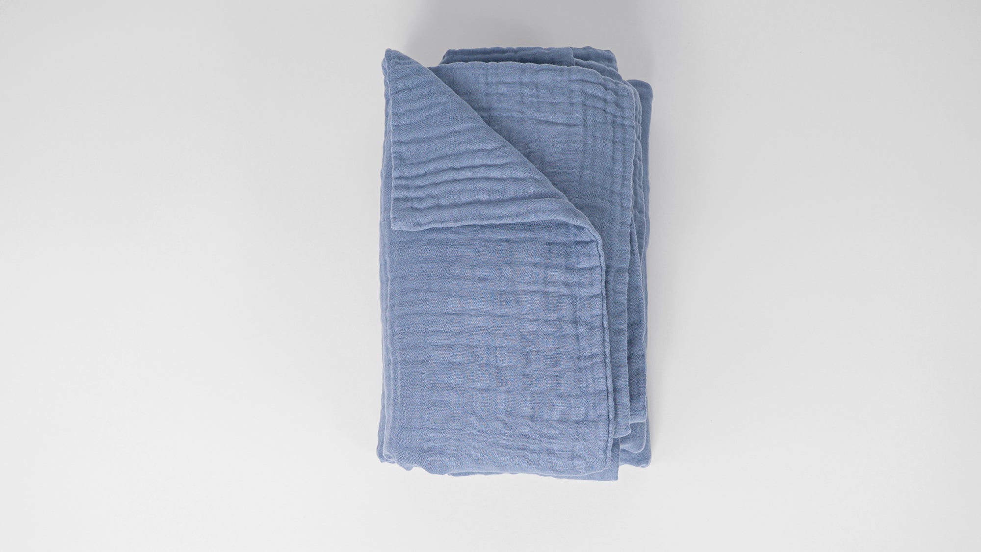 Organic Muslin Summer-Weight Full/Queen Blanket – Lake Gray Heron