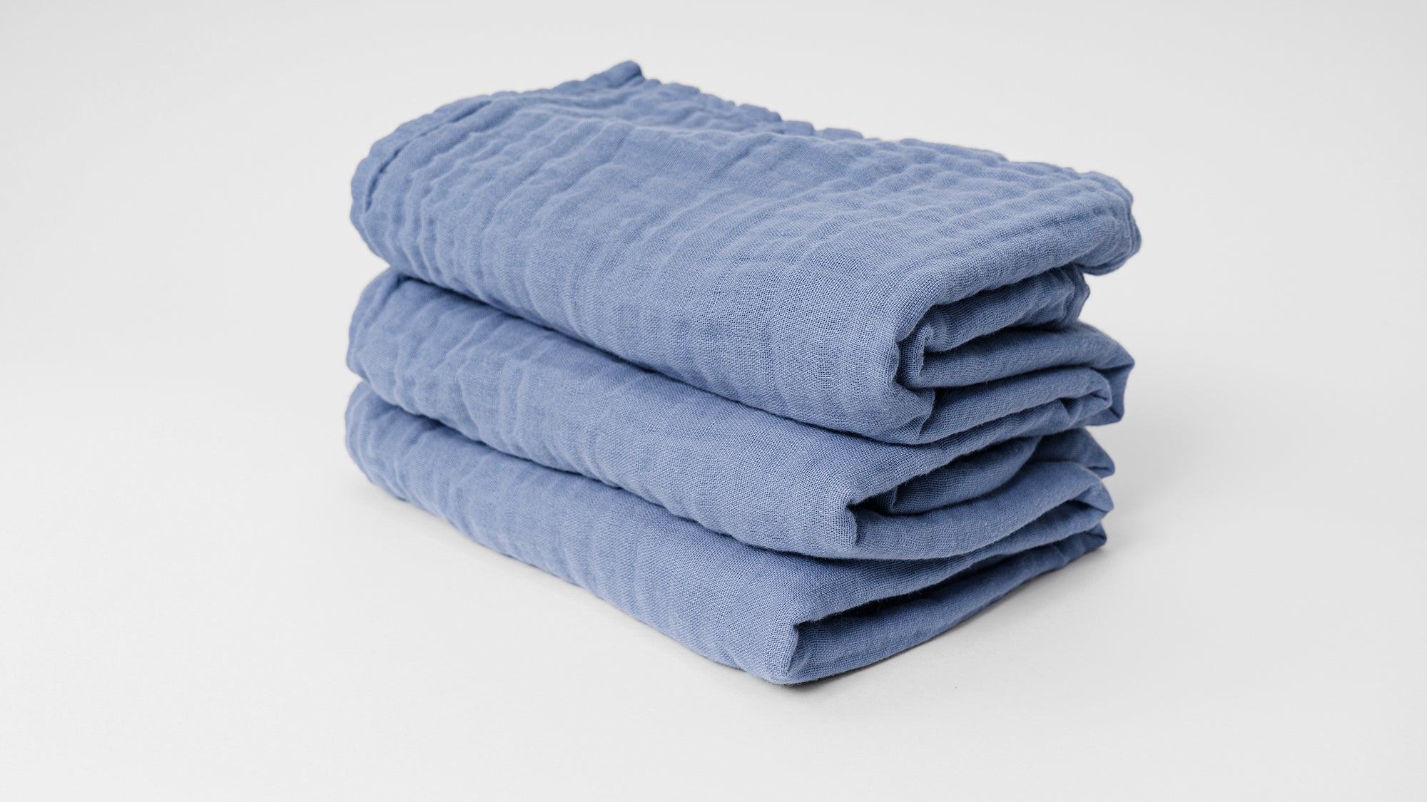 Organic Muslin Summer-Weight Full/Queen Blanket – Lake Gray Heron