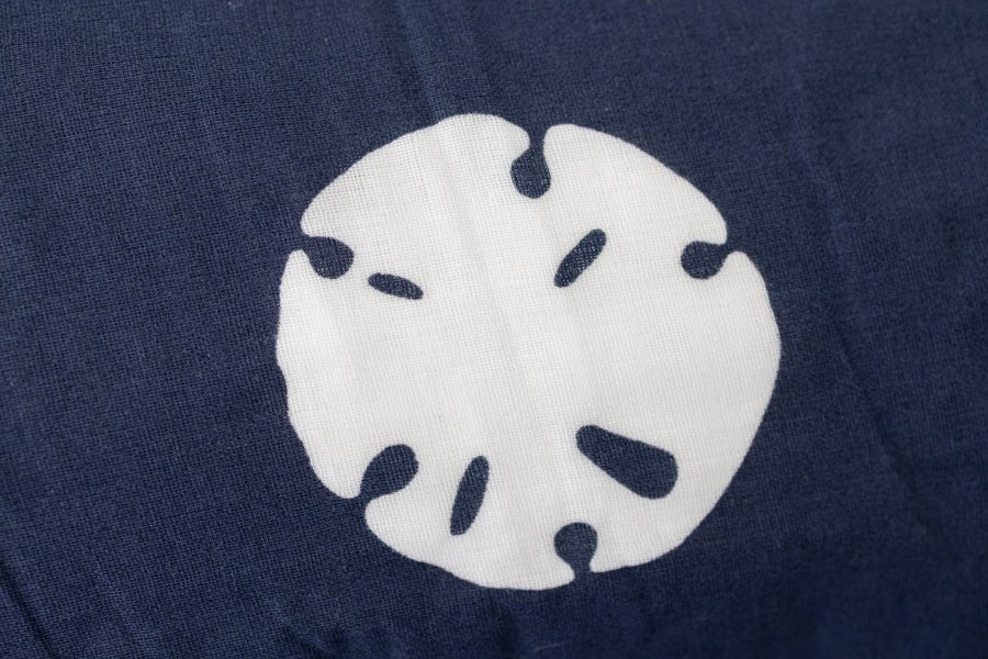 All-Season Organic Gauze Queen in Navy Sand Dollar & White SALE - Gray Heron