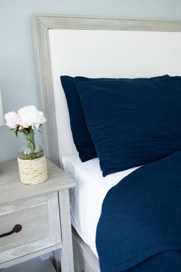 All-Season Organic Muslin Queen Blanket - Gray Heron