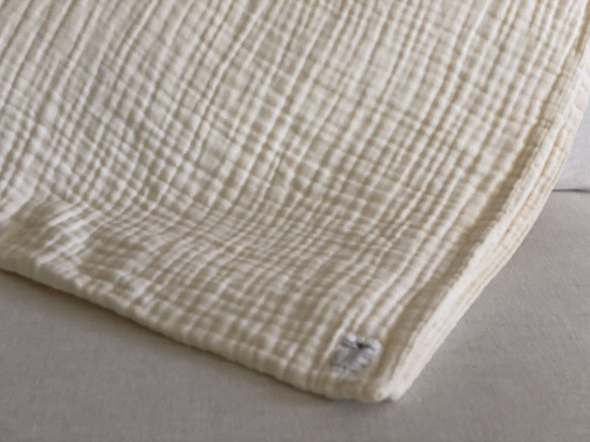 All-Season Organic Muslin Throw Blanket - Gray Heron