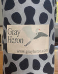 Organic Muslin All-Season Oversized Throw/Twin Blanket - Whimsy Print Organic Muslin Blanket Gray Heron