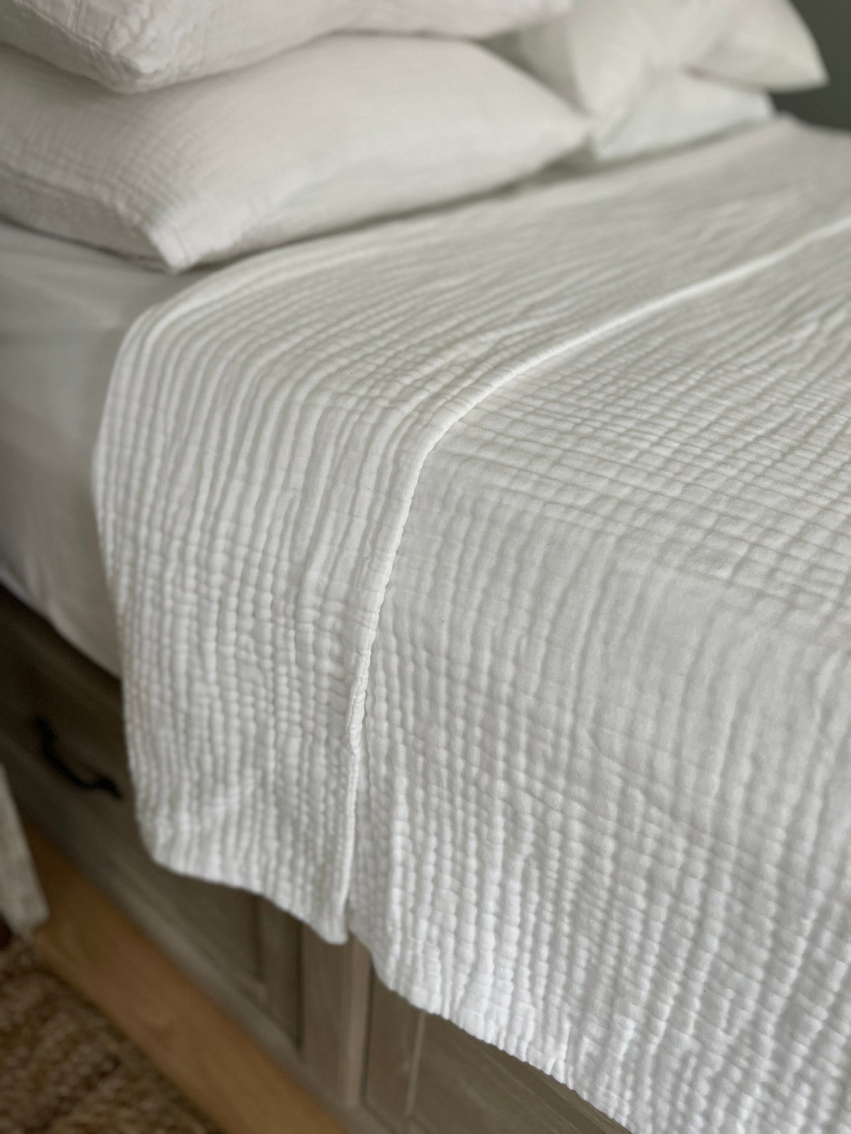 Organic Gauze Pillowcases - Gray Heron
