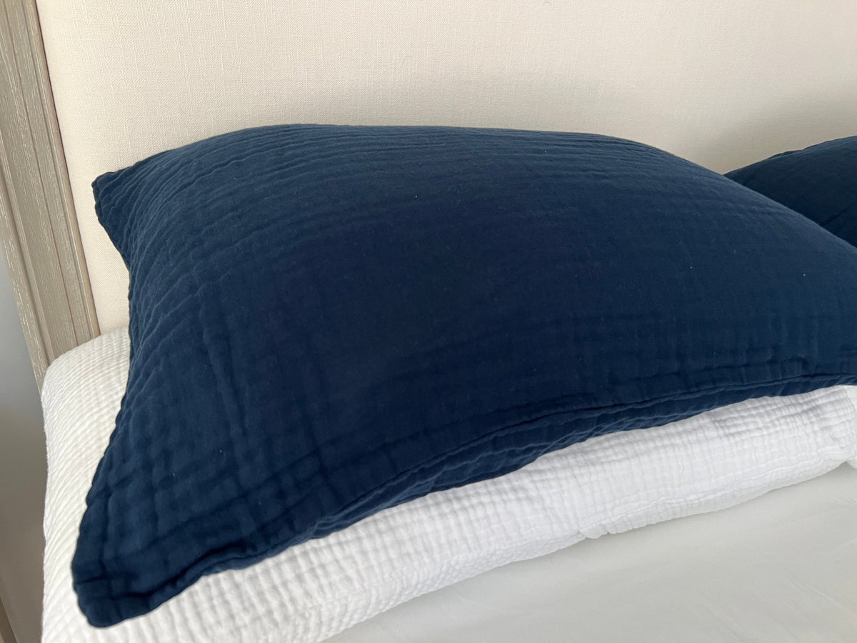 Organic Gauze Pillowcases - Gray Heron