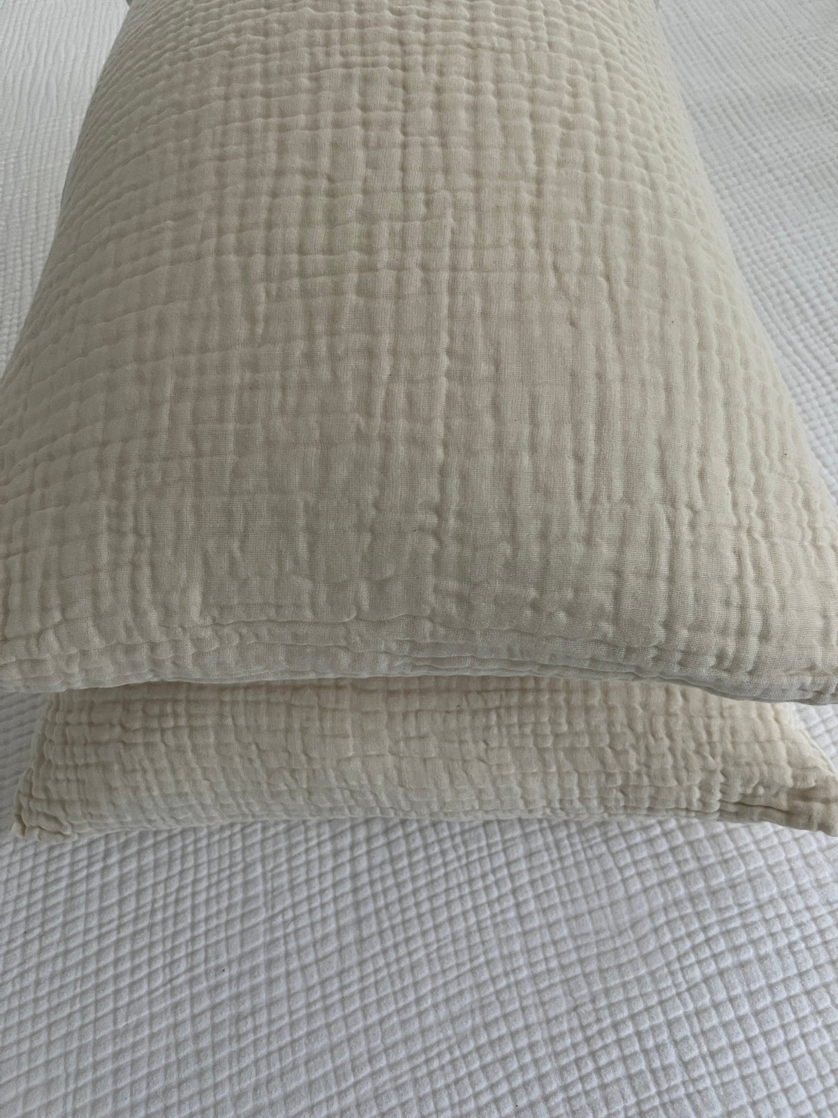 Organic Gauze Standard Pillowcases - Gray Heron