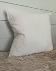 Organic Muslin 20" Throw Pillowcase - Gray Heron
