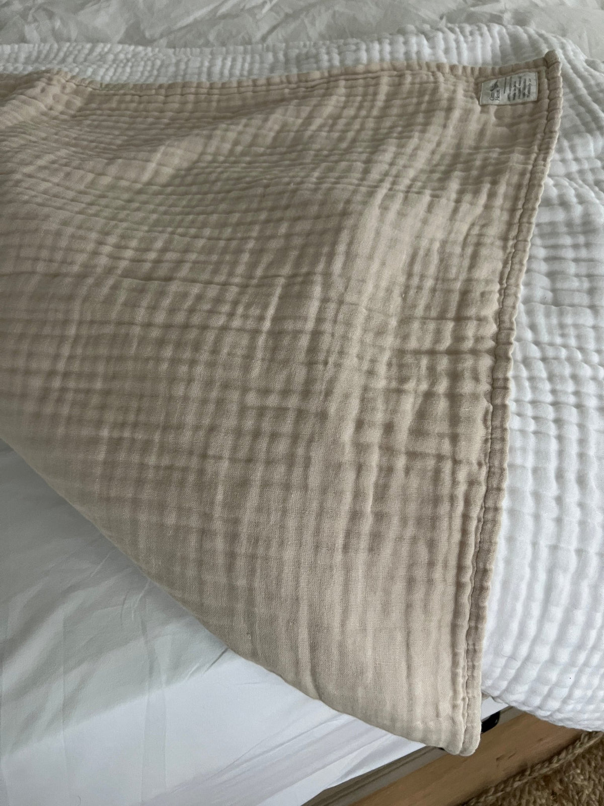 Summer Weight Organic Muslin Twin Blanket - Gray Heron